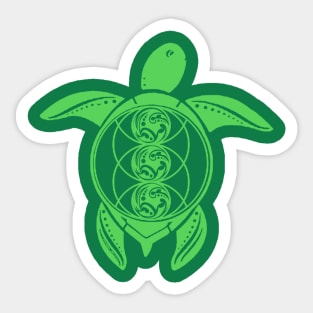 Oasis-Turtle-Green Sticker